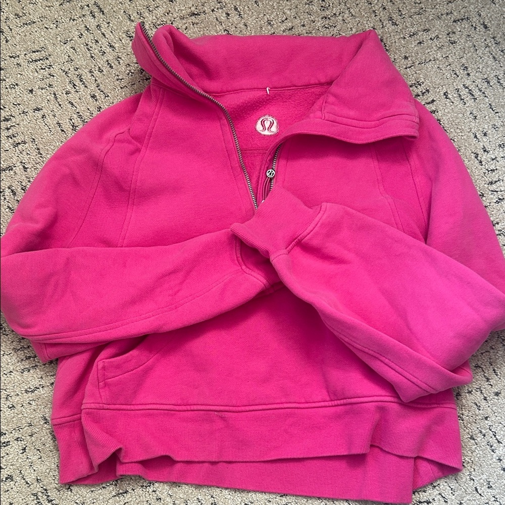 Lululemon Sonic Pink Scuba Half-Zip Sweatshirt